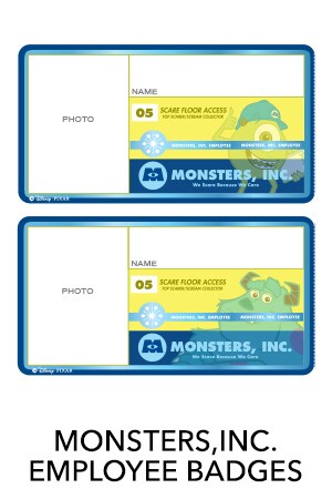 Monsters Inc Id Card